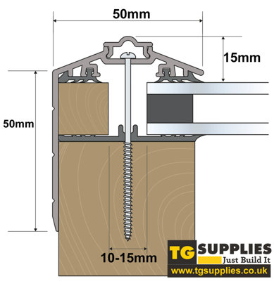White Rafter Supported 50mm AluTGlaze Aluminium Gable End Finishing ...