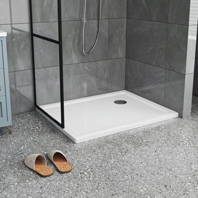 White Rectangle Acrylic Shower Tray W 1000 x H 800 mm