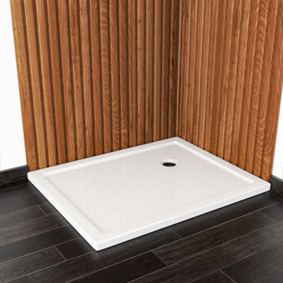 White Rectangle Acrylic Shower Tray W 1000 x H 800 mm