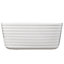 White Rectangle Ceramic Counter Mounted Bathroom Counter Top Basin Vessel Sink W 505mm x D 385mm