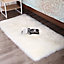 White Rectangle Soft Shaggy Rug Kids Rooms Decor Floor Rugs 120cm L x 60 cm W