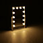 White Rectangular Hollywood Rotatable LED Vanity Makeup Mirror Dimmable with Storage Box