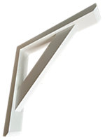 White Recycled Plastic Wood Effect Porch Gallows Bracket 400mm x 400mm