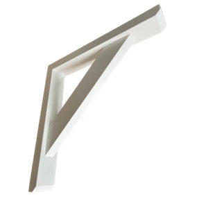 White Recycled Plastic Wood Effect Porch Gallows Bracket 400mm x 400mm