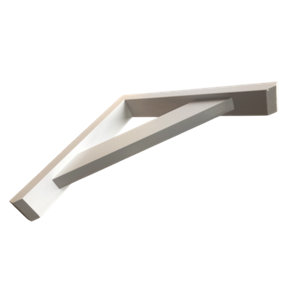 White Recycled Plastic Wood Effect Porch Gallows Bracket 500mm x 500mm