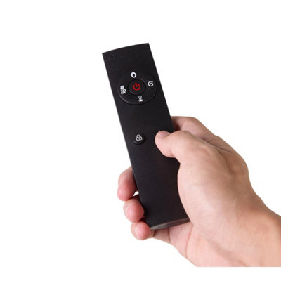 White remote-controlled electric fireplace set with wooden fireplace ...