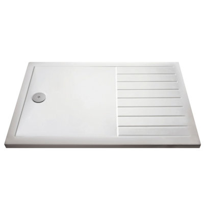 White Resin Walk-In Shower Tray 1700mm x 800mm