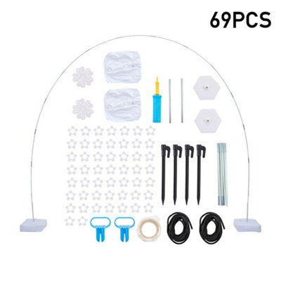 White reusable balloon arch frame kit