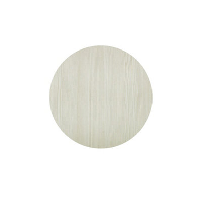 White Round Coffee Table Dining Table with Metal Base Dia 590mm