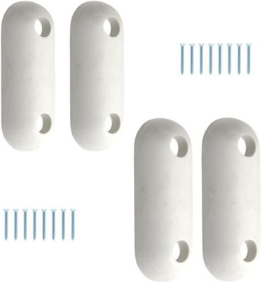 100 Tampons En Caoutchouc Blanc Pour Siège De Toilette - 60x22x12 Mm - Onestopdiy