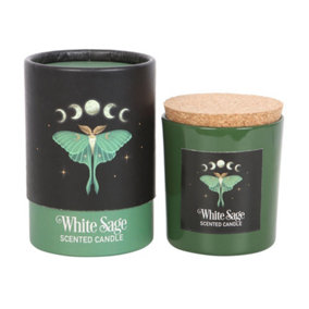 White Sage Scented Jar Candle. 25 Hours Burn Time