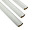 White Scotia Beading Flooring Edging Strips 10 x 2.4m Long Lengths - 24metres total