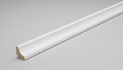 White Scotia Beading - Laminate Floor Beading & Skirting - 2.4m Length