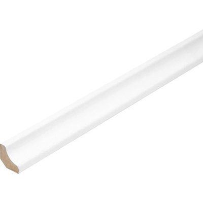 White Scotia Beading Laminate Flooring Trim 1m Pack of 10 Clearance Sale