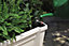White Self Watering Wheeled Planter - 79x35cm UV & Weather Resistant Garden Flower Pot - 7.6L Water Reservoir