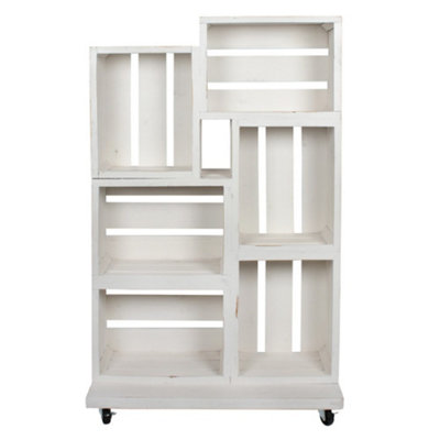 Photo inspiration: Visual Reference: White Shabby Wooden Crate Retail Display