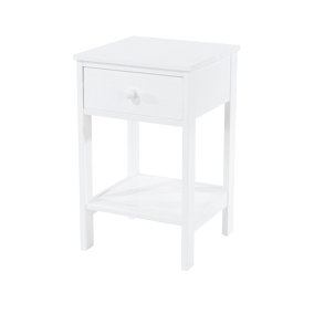 White shaker, 1 drawer petite bedside cabinet
