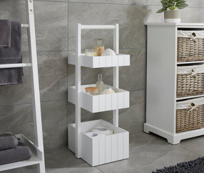 White Shaker Design Bathroom Storage Caddy | DIY at B&Q
