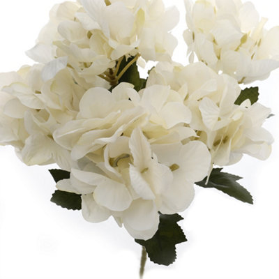 White Silk Artificial Hydrangea Flowers Bouquet Wedding Centerpiece Decoration