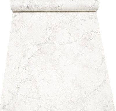 White Silver Marble Wallpaper for living room Metallic Textured Effect Living Room Bedroom Study