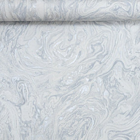 White Silver Marble Wallpaper Metallic Glitter Effect HeavyWeight Paste The Wall