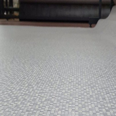 White Silver Stone Effect Slip Resistant Vinyl Flooring for Kitchen