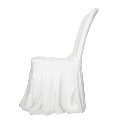 White Skirt Style Chair Cover for Wedding - Pack of 1