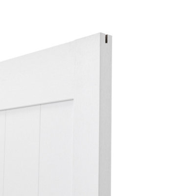 White Sliding Internal Door Indoor Door Barn Door H 213cm x W 91cm and Sliding Kit Set 183cm