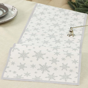 White Snowflake Dining Table Decoration Table Runner Tablecloth