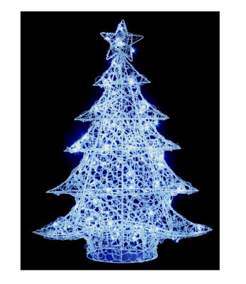 White Soft Acrylic LED Christmas Tree Light Up Garden Decoration 1M
