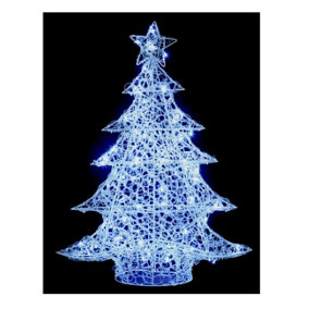 White Soft Acrylic LED Christmas Tree Light Up Garden Decoration 1M