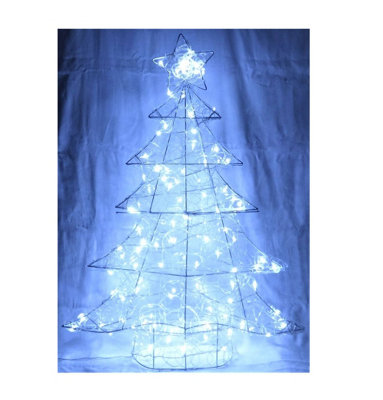 White Soft Acrylic LED Christmas Tree Light Up Garden Decoration 1M - 5
