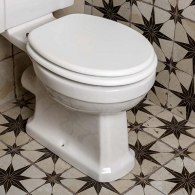 White Soft Closing Toilet Seat - 4
