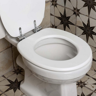 White Soft Closing Toilet Seat - 5