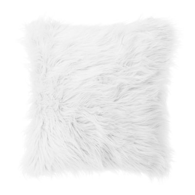 White Soft Fluffy Pillow Faux Wool Decor Home Bedroom 50cm x 50cm