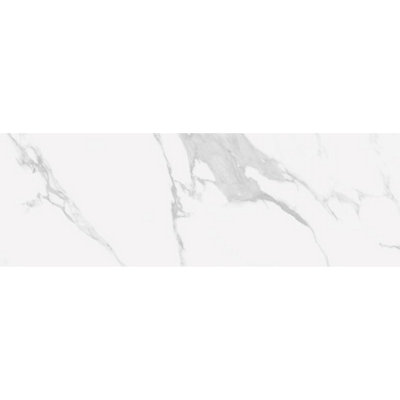 White Soul Marble Effect Matt 29.5mm x 90mm Rectified Ceramic Wall Tiles (Pack of 6 w/ Coverage of 1.59m2)