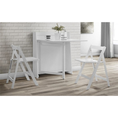 White Space Saver Wooden Dining Set (Table Chairs) - Main Image