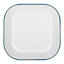 White Square Enamel Baking Tray - 24.5cm x 24.5cm - Green