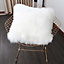 White Square Fluffy Faux Fur Throw Pillow Case Cushion Cover 45cm x 45cm
