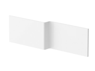 White Square L Shaped Shower Bath Acrylic Front Panel - 1700mm Price Comparisons | Compare The Build