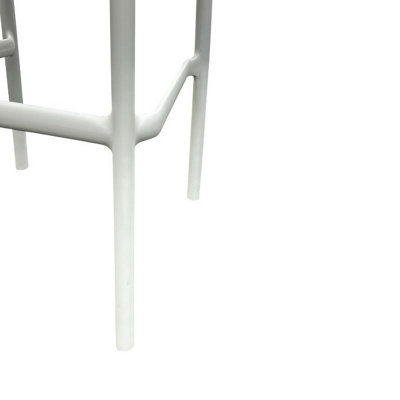 White Stacking Kitchen Bar Stools BE Furniture