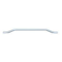 White Steel Pipe Grab Bar - 700mm Length - Rounded Safety Ends - Epoxy Coating