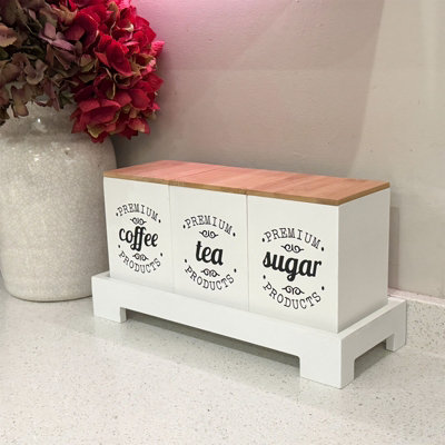 Black Tea Coffee Sugar Canisters Matalan At Karima Parker Blog