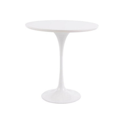 White Tulip Circular Side Table