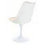 White Tulip Dining Chair with Cream Textured Cushion