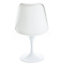 White Tulip Dining Chair with Velveteen Navy Cushion