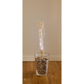 White Twig Lights 40cm Premier Pre Lit Battery Operated Lights 16 Warm White LEDs