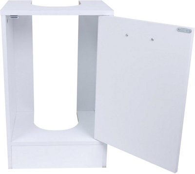 White Under Sink Bathroom Cabinet Under Basin Unit Cupboard 1 Door ...