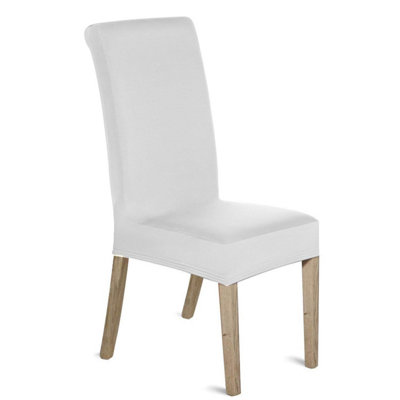 White Universal Dining Spandex Chair Cover, Pack of 1