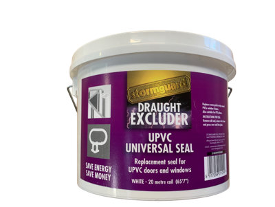 White Universal Upvc Door & Window Seal 20Mtr